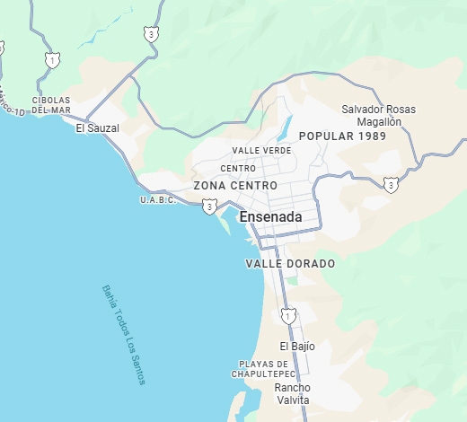 Mapa de Ensenada